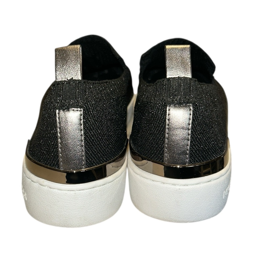 Michael Kors Skyler Black Metallic Knit Slip On Sneaker Size 9 - Picture 7 of 11